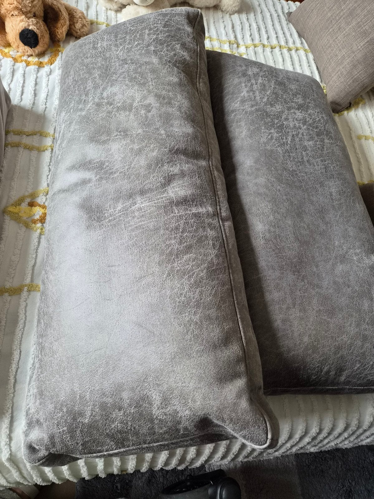 4 grote kussens voor op bed of zetel, taupe, Enlèvement