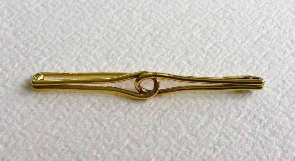 Gouden 14K design pinbroche., Ophalen of Verzenden, Zo goed als nieuw