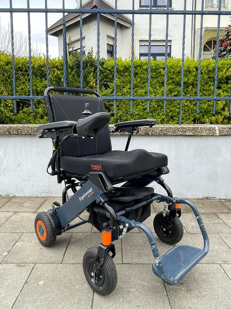 Ergo Concept opvouwbare elektrische rolstoel in nieuwstaat, Ophalen of Verzenden, Inklapbaar, Zo goed als nieuw, Elektrische rolstoel