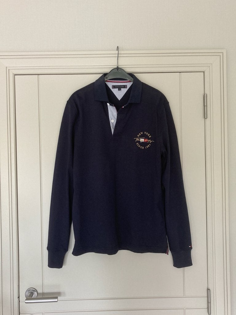 Herenpolo TOMMY HILFIGER. Medium. Perfecte staat, Vêtements | Hommes, Polos, Enlèvement ou Envoi, Comme neuf, Tommy hilfiger, Bleu