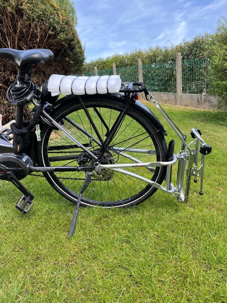 FollowMe + kinderfiets compleet, Fietsen en Brommers, Fietsaccessoires | Aanhangwagens en Karren, Zo goed als nieuw, Aanhangfiets