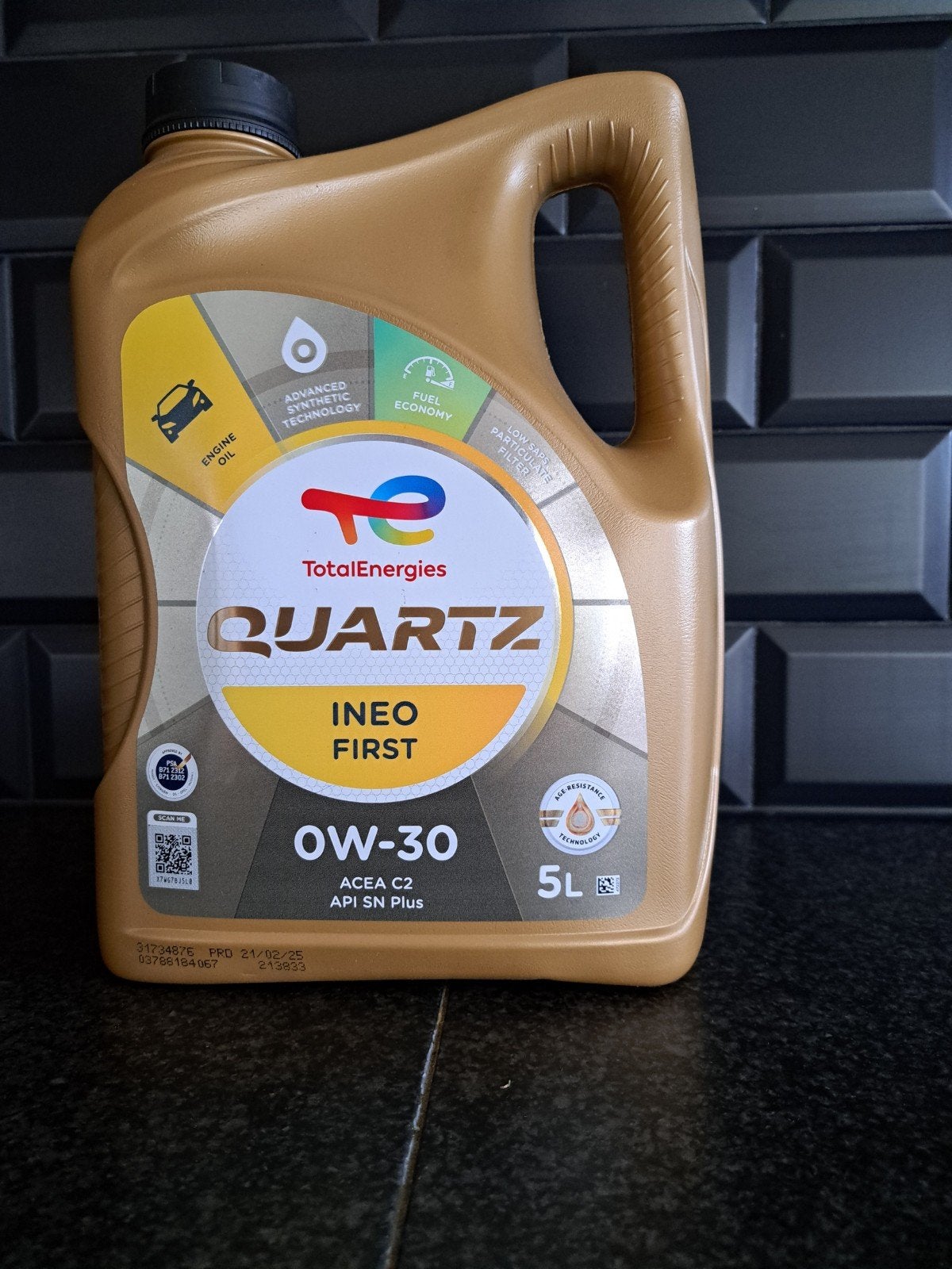 3l huile moteur total quartz ineo first 0W30, Enlèvement