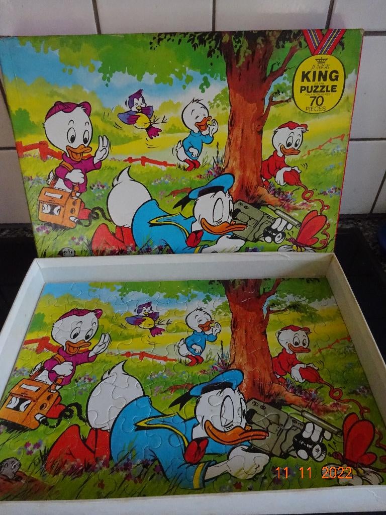 King, Walt disney retro puzzel 70 stuks, Kinderen en Baby's, Speelgoed | Kinderpuzzels, Ophalen of Verzenden, Meer dan 50 stukjes