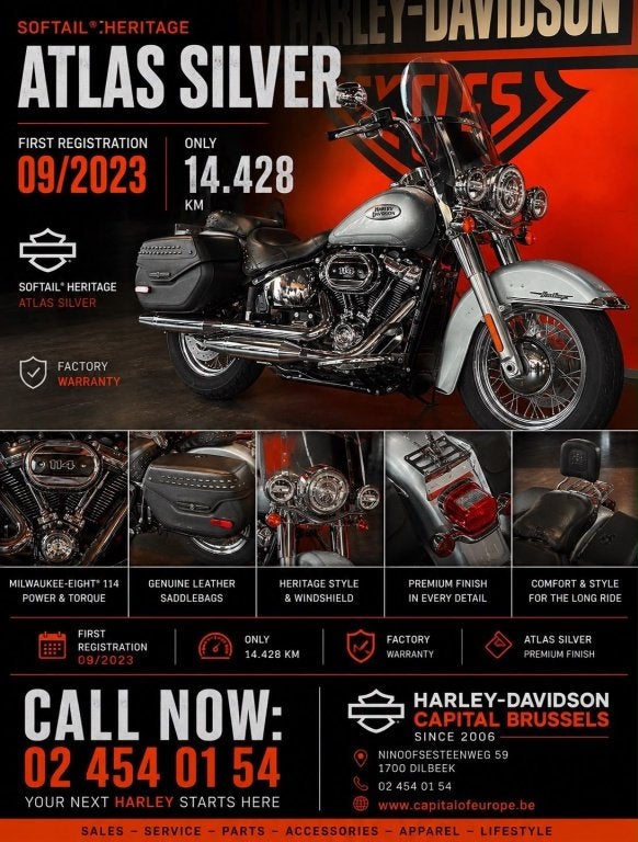 Harley-Davidson Chopper HERITAGE 114 (bj 2023), Overig, ABS, 1868 cc