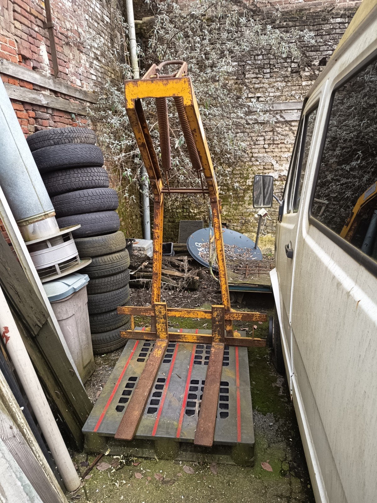 Pallet vork, Ophalen