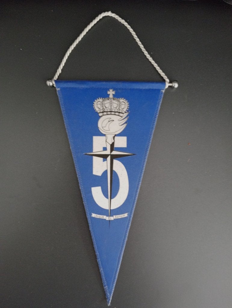Fanion du 5 T.tr., Collections, Enlèvement ou Envoi, Armée de terre, Drapeau ou Bannière