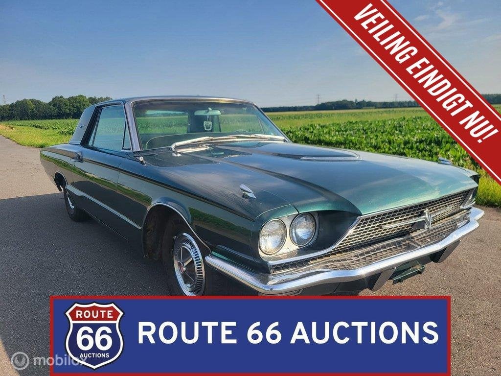 Ford Thunderbird | 1966 | Route 66 Auctions, Zwart, Bedrijf, Handgeschakeld, Overige carrosserie