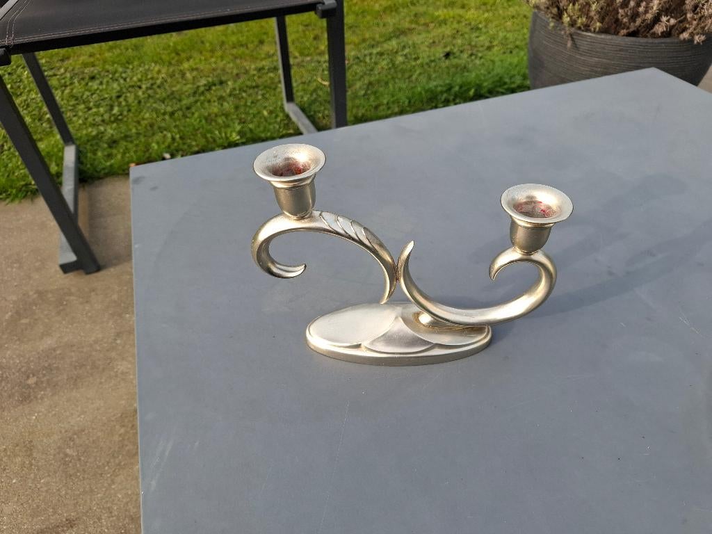 Zilveren kandelaar, Antiek en Kunst, Curiosa en Brocante, Ophalen