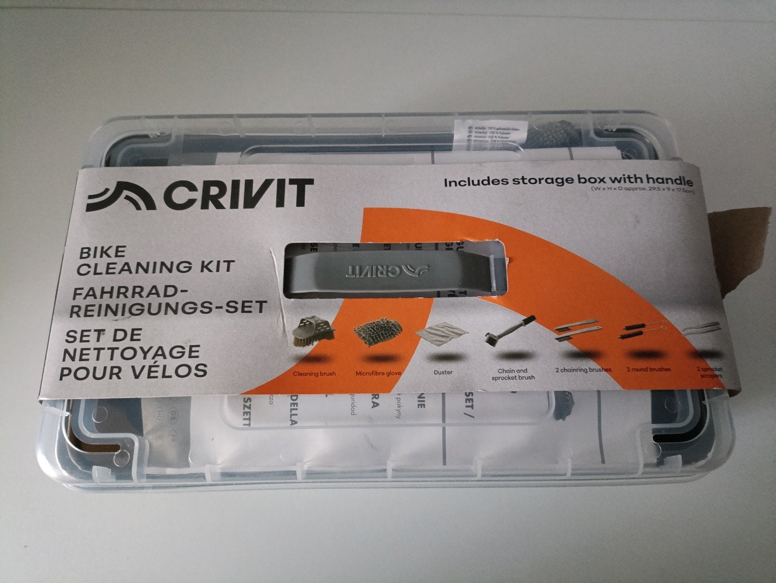 Kit nettoyage vélo CRIVIT 10 pièces – neuf, Ophalen of Verzenden, Nieuw