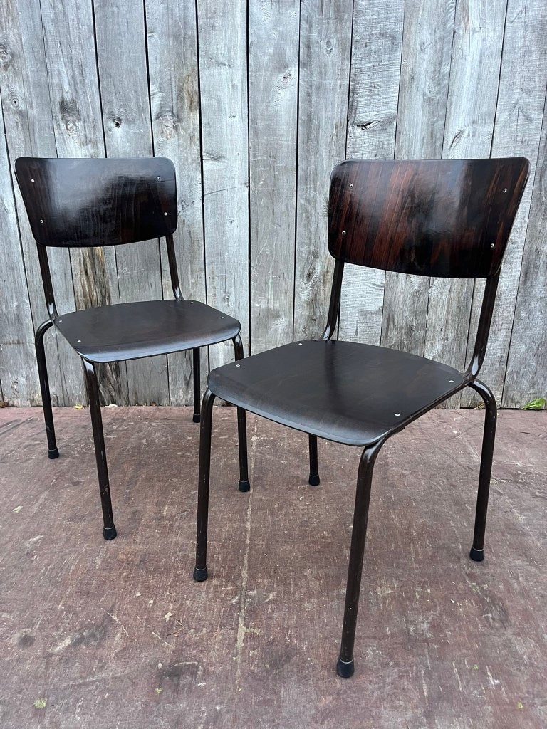 Galvanitas | Pagholz couleur ébène | 25 en stock, Bois, Galvanitas stapelstoel | jaren 70, Noir, Envoi