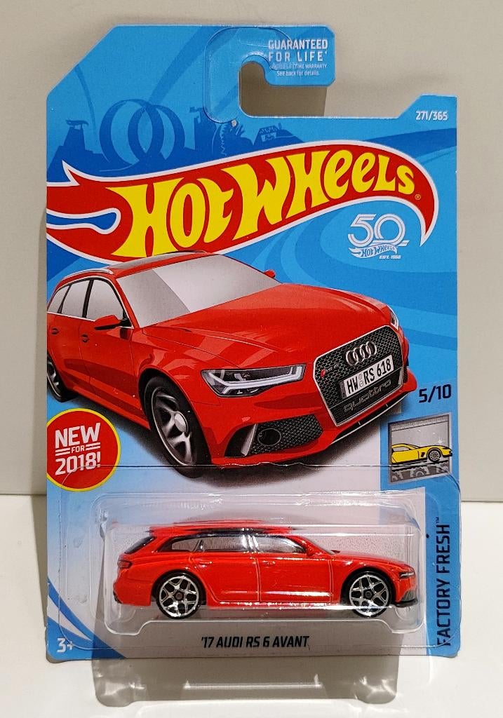 Hot Wheels '17 Audi RS 6 Avant Rood (2018), Ophalen of Verzenden