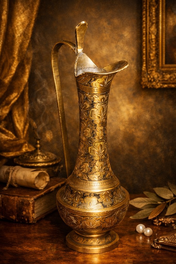 Pichet décoratif en laiton de 30 cm de hauteur, Antiquités & Art, Antiquités | Bronze & Cuivre, Enlèvement ou Envoi