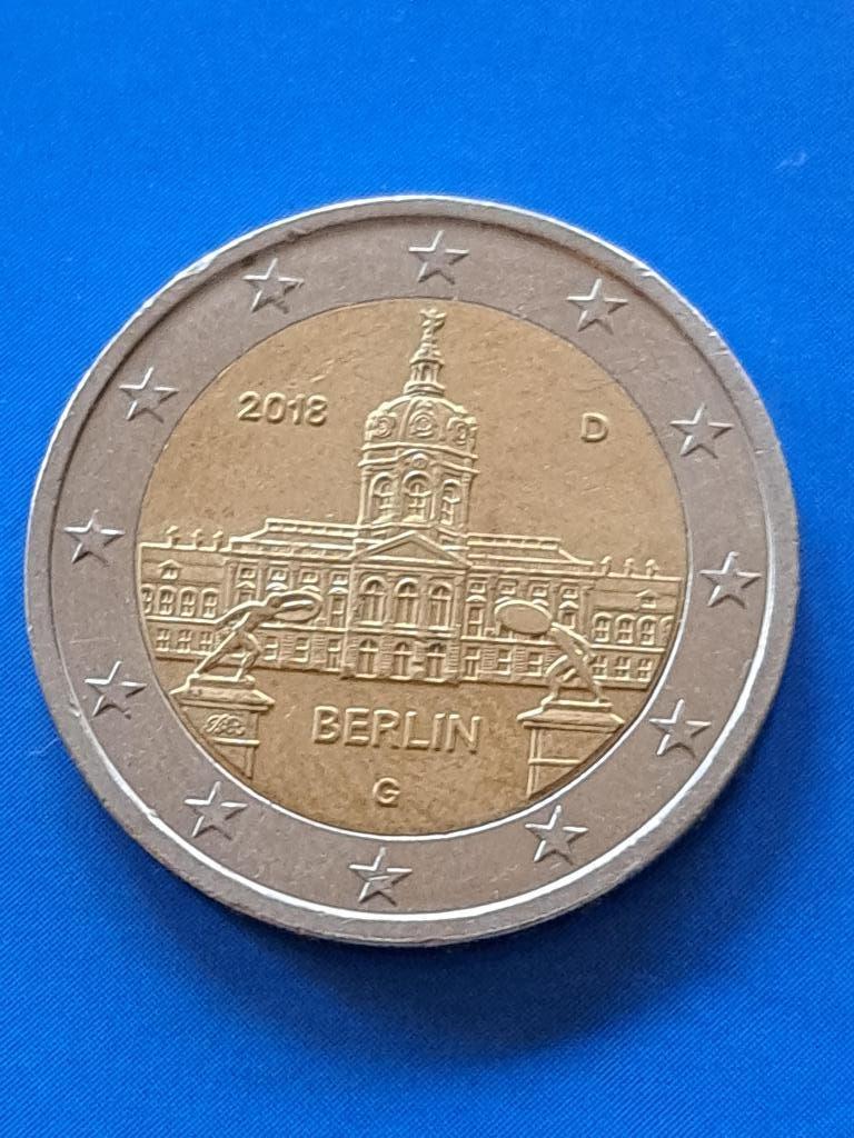 2018 G Allemagne 2 euros Berlin, Karlsruhe, Envoi, Allemagne, 2 euros, Monnaie en vrac