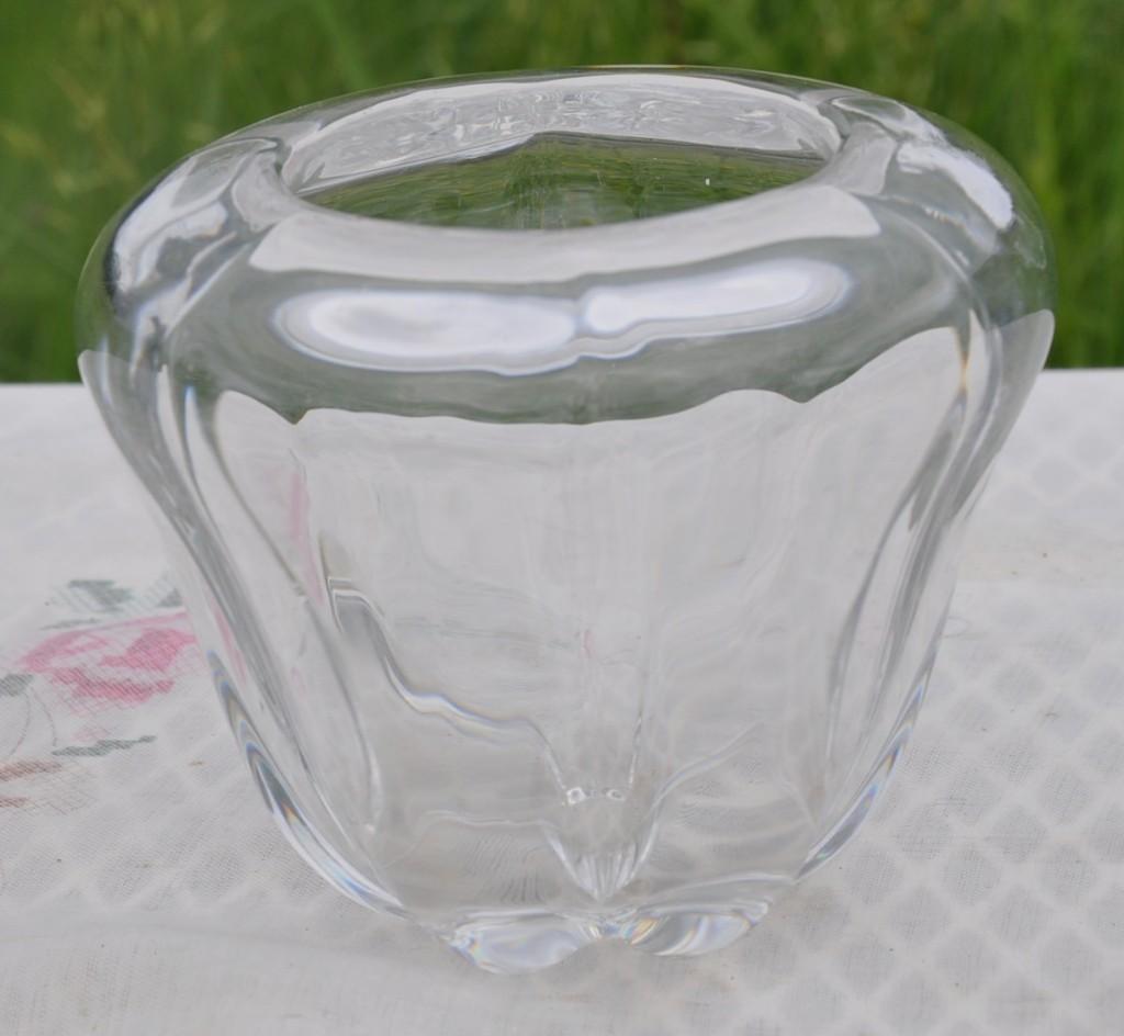 vase sculpturales en cristal du val st lambert signé, Antiquités & Art, Enlèvement ou Envoi