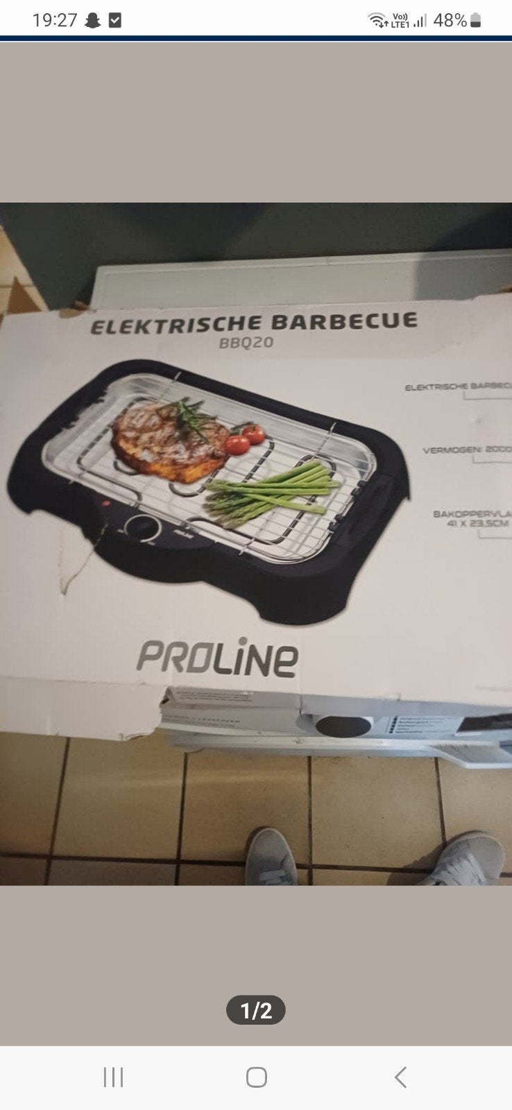 Elektrische barbecue Proline, Tuin en Terras, Elektrische barbecues, Ophalen of Verzenden, Zo goed als nieuw, Proline