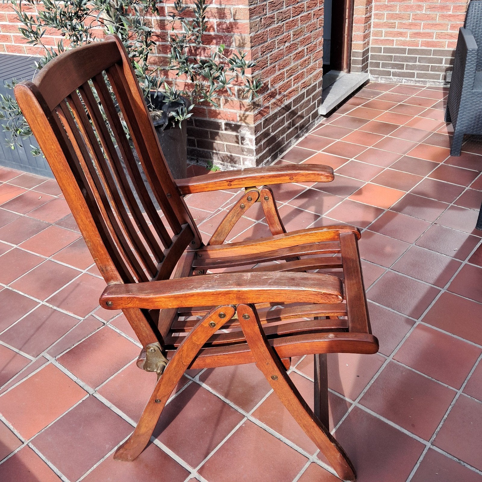 4 tuinstoelen, Jardin & Terrasse, Enlèvement, Utilisé, Bois, Ajustable