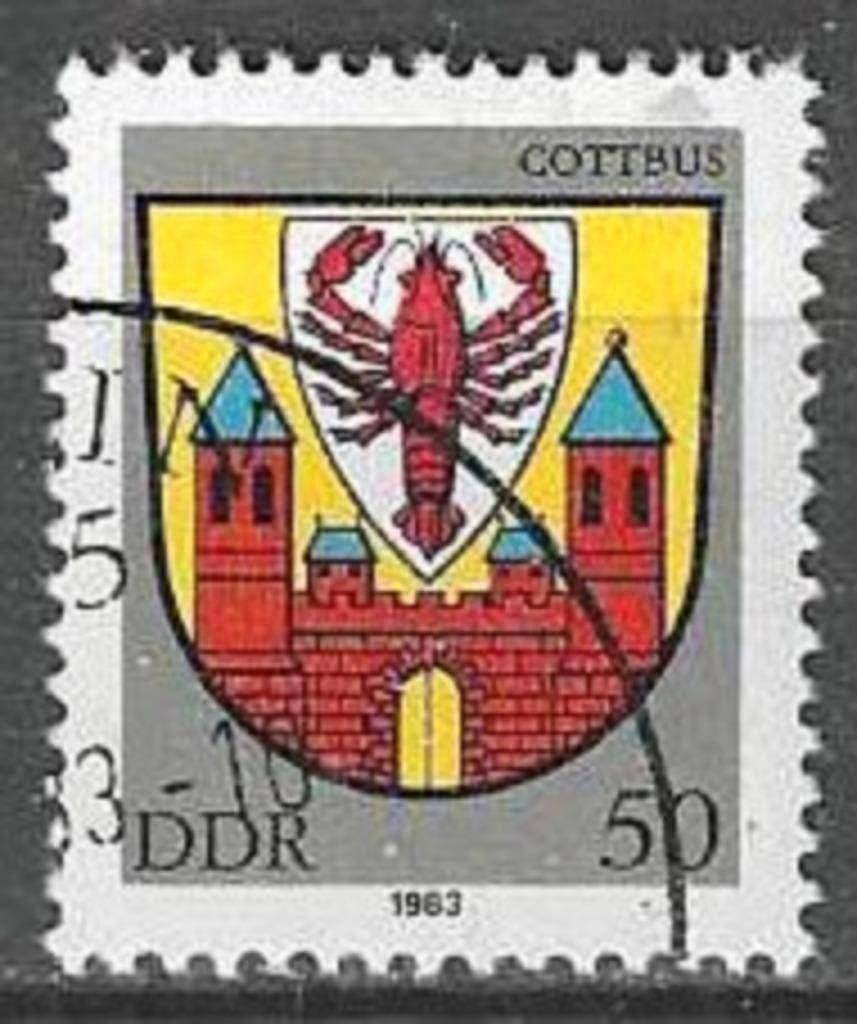 Allemagne DDR 1983 - Yvert 2461 - Armoiries de l ville (ST), Envoi, RDA, Affranchi