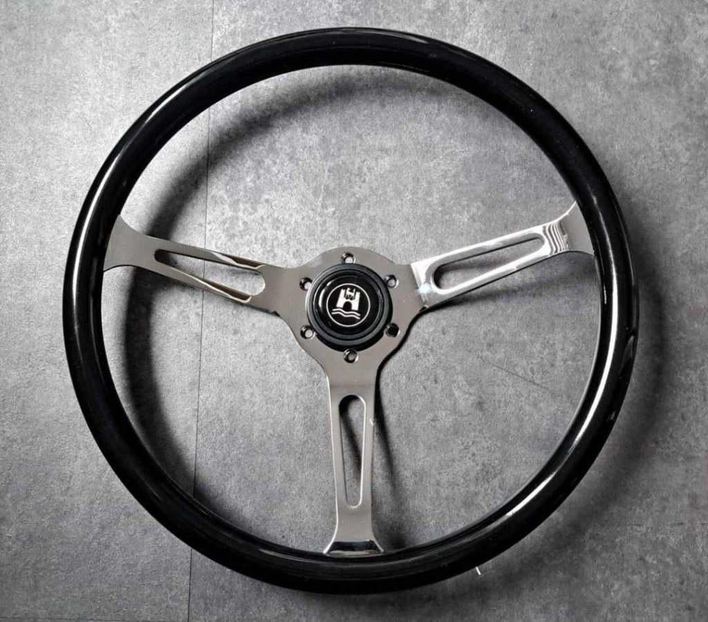 Zwart houten wolfsburg stuur zonder naaf VW, Auto-onderdelen, Ophalen of Verzenden, Nieuw, Overige automerken