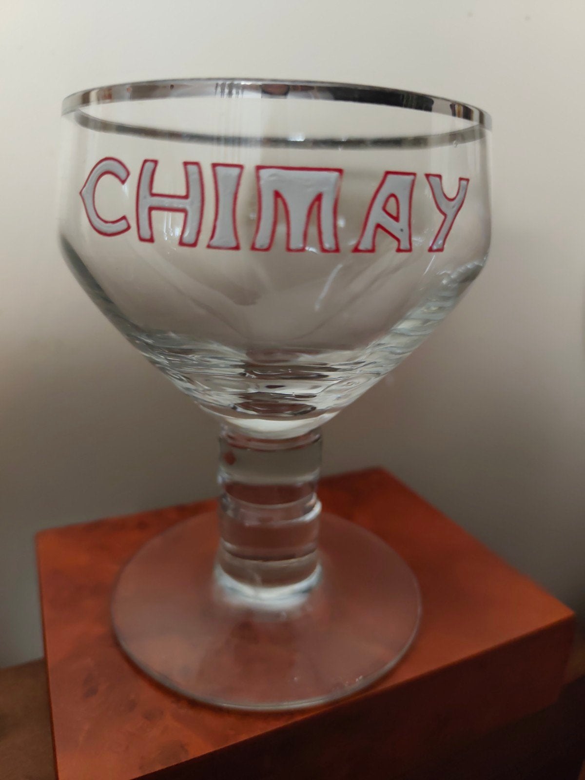 Verre émaillé de Chimay, Collections, Marques de bière, Enlèvement ou Envoi, Comme neuf, Verre ou Verres