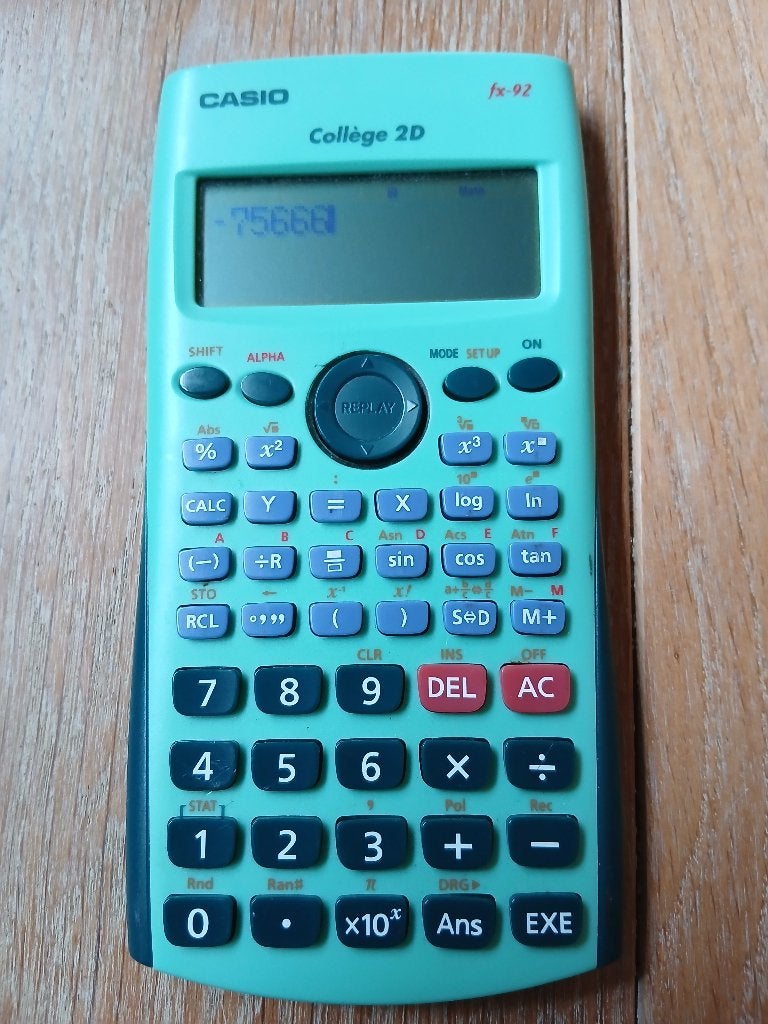 Calculatrice Casio FX-92, Enlèvement