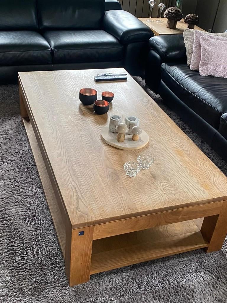 Salontafel eik, Huis en Inrichting, Ophalen, Eikenhout, Zo goed als nieuw, Minder dan 50 cm
