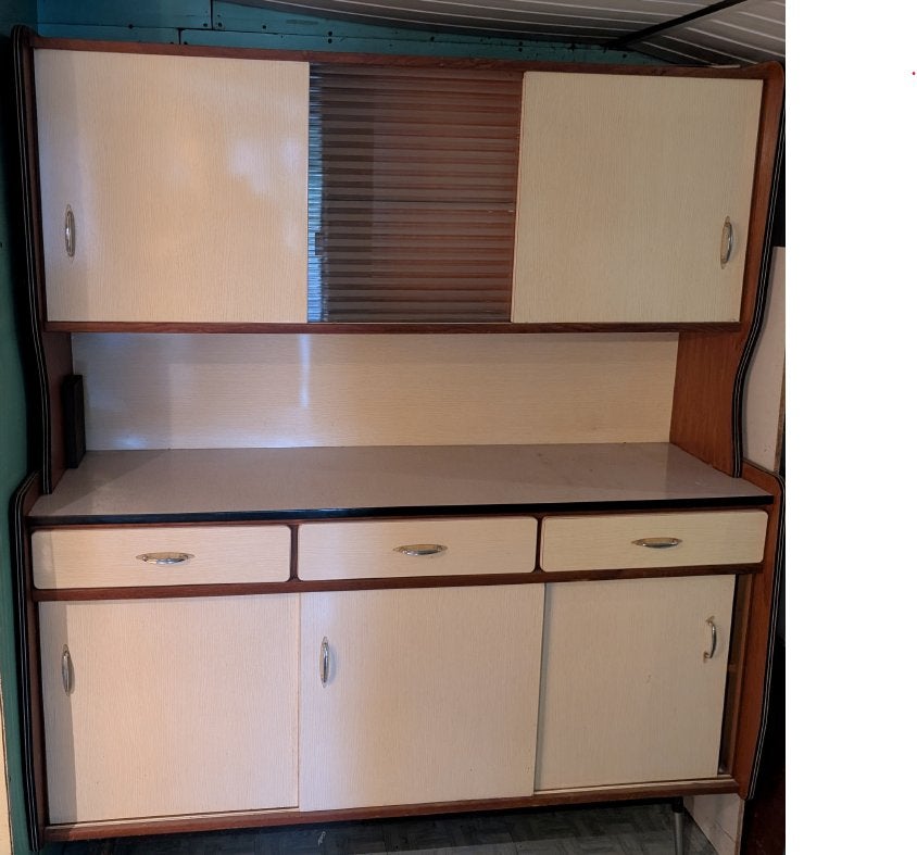 Retro kast, Huis en Inrichting, Ophalen, Gebruikt, Met lade(s), 150 tot 200 cm