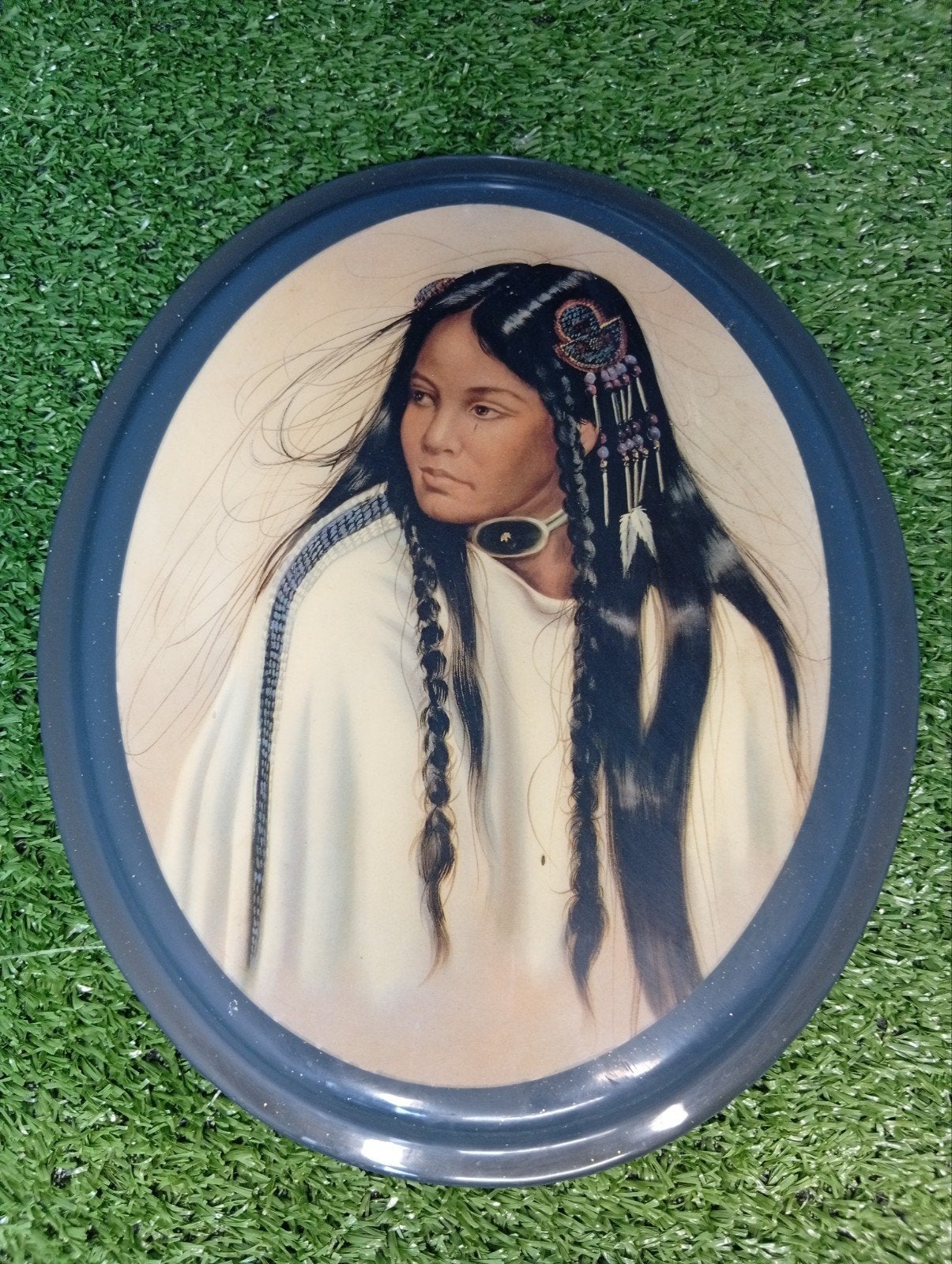 Tableau / Décoration murale vintage - Portrait de femme amér, Enlèvement ou Envoi