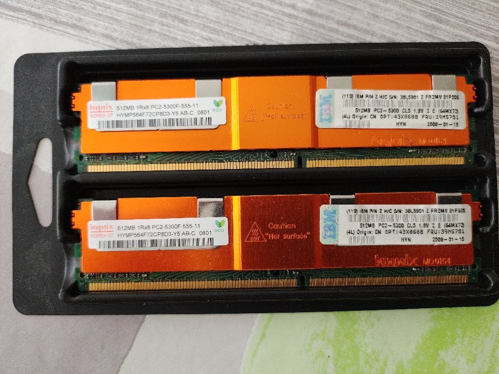 Mémoire RAM 512 Mb DDR2 5300 CL5 ECC, Enlèvement ou Envoi, Serveur, Utilisé, DDR2