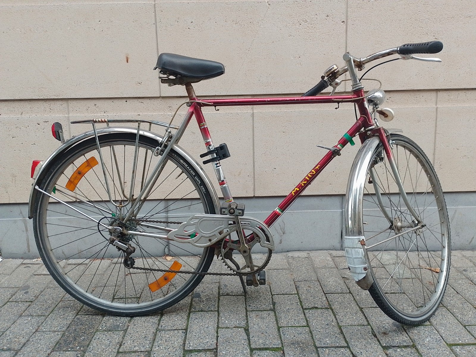 Vintage herenfiets gerestaureerd, Ophalen, Gebruikt, Velgrem, 49 tot 53 cm