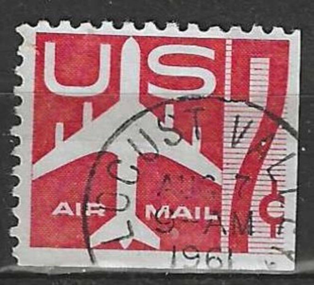 États-Unis 1958/1960 - Yvert 51 PA RO - Avion signé (ST), Envoi, Affranchi