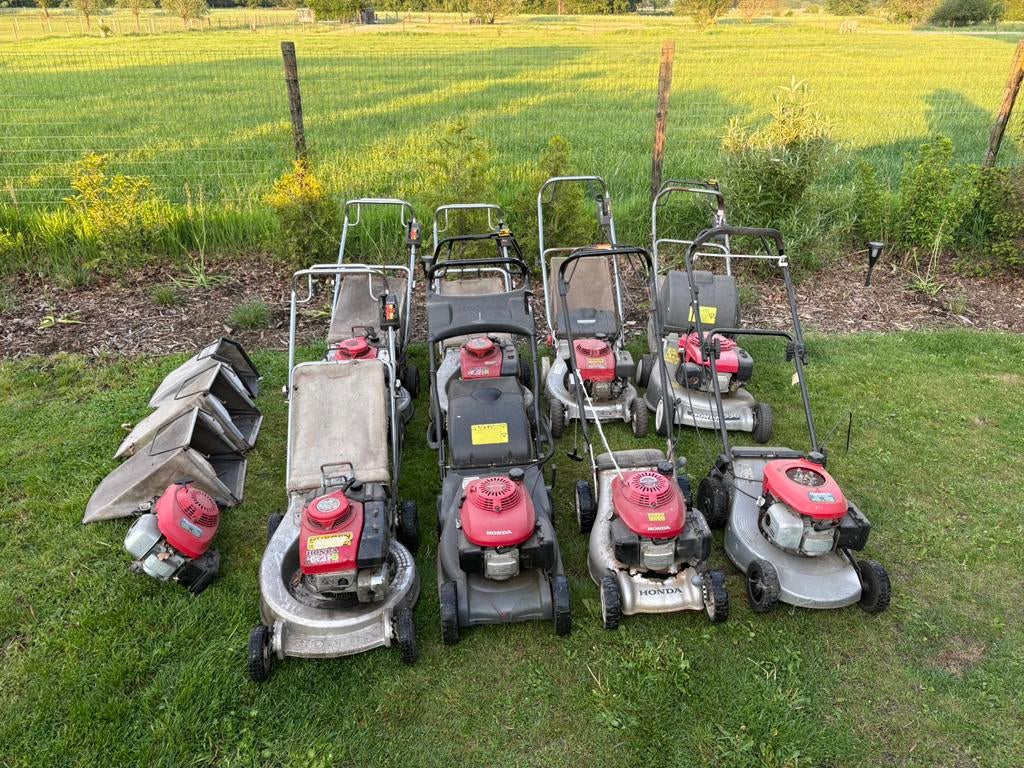 8 honda grasmaaiers, Tuin en Terras, Ophalen, Gebruikt, Benzine-grasmaaier