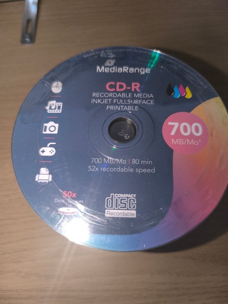 50 cd-r mediarange 700mb 52x imprimables inkjet printable, Enlèvement ou Envoi, Neuf, Cd