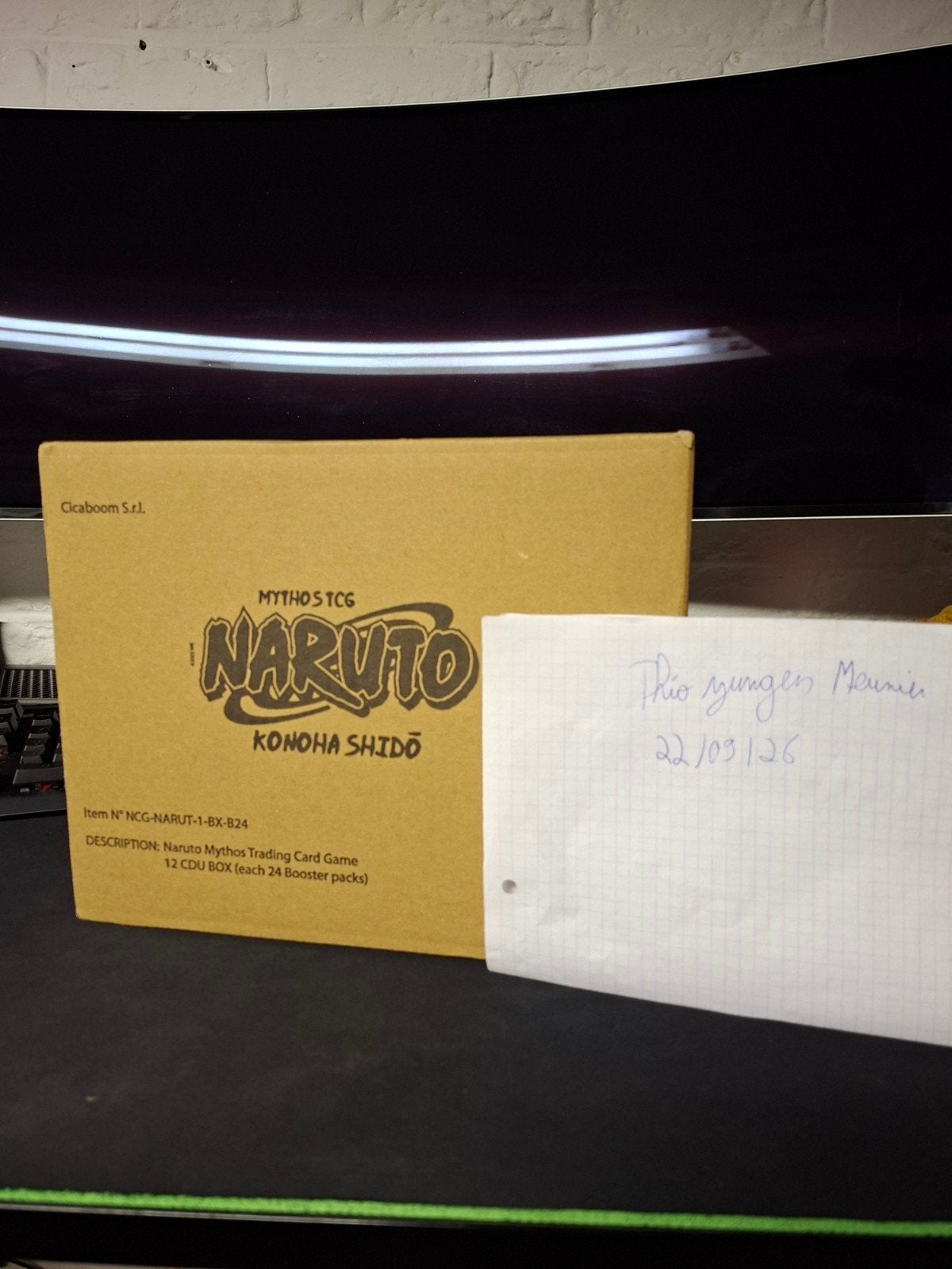 Case EN Naruto Mythos TCG 1er édition, Enlèvement ou Envoi