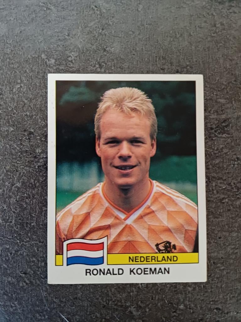 Panini Italia 90 Koeman Kelloggs Frosties versie (French), Envoi, Autocollant