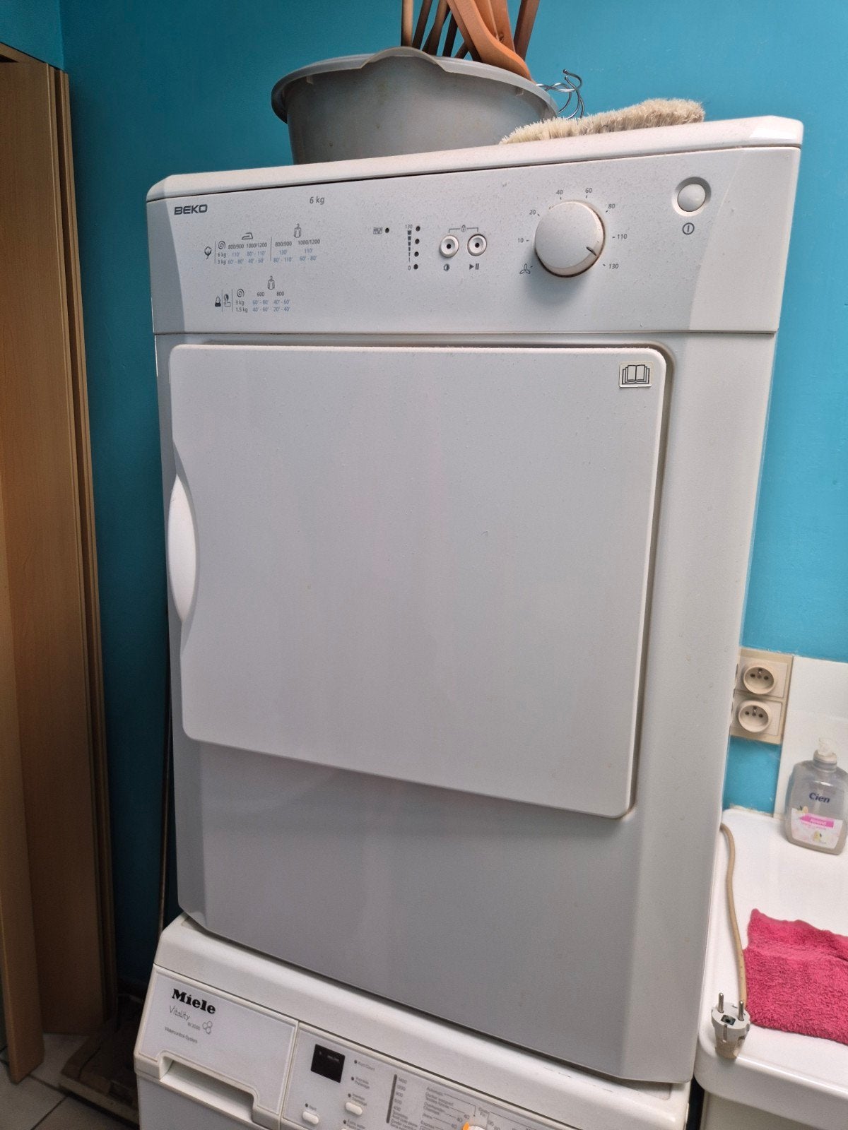 beko droogmachine 6kg, Ophalen