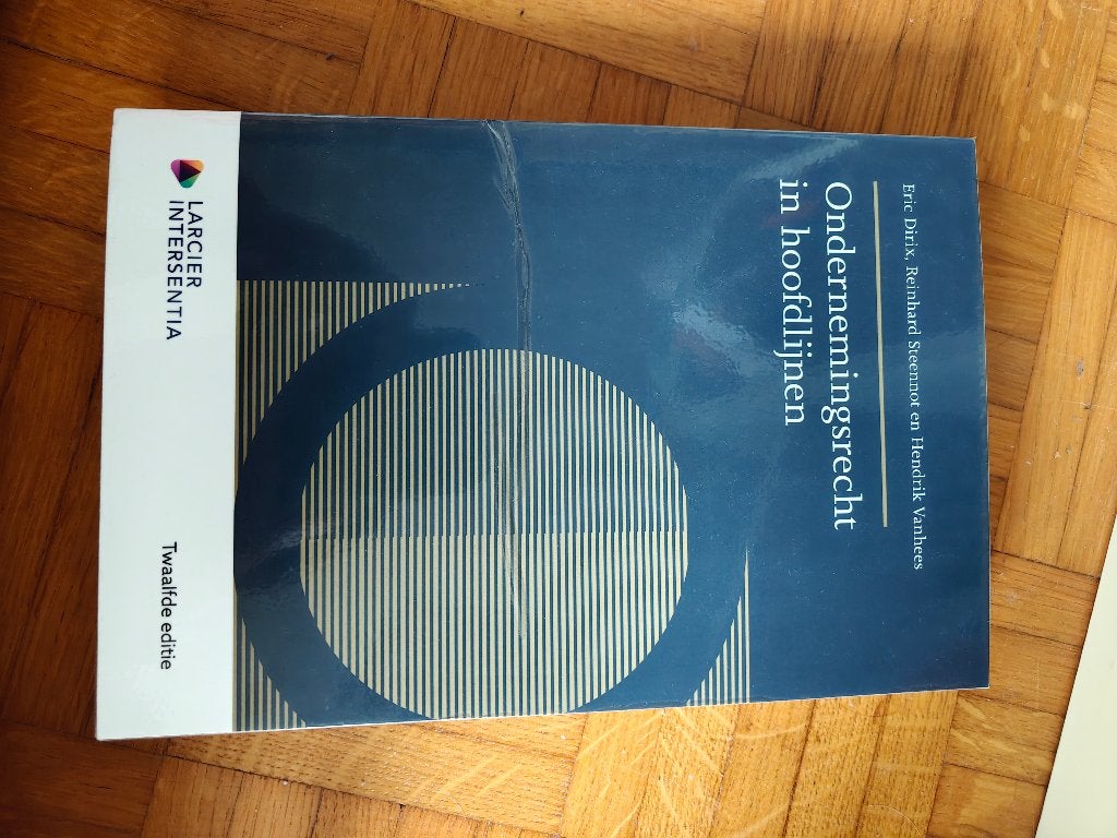 Ondernemingsrecht in hoofdlijnen, Boeken, Studieboeken en Cursussen, Ophalen of Verzenden, Zo goed als nieuw, Hogeschool, Hendrik Vanhees