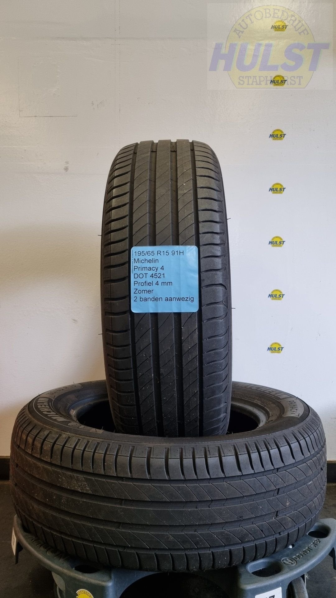 2 gebruikte Michelin zomerbanden 195/65 R15, Auto-onderdelen, Banden en Velgen, Ophalen, Gebruikt, 15 inch, -