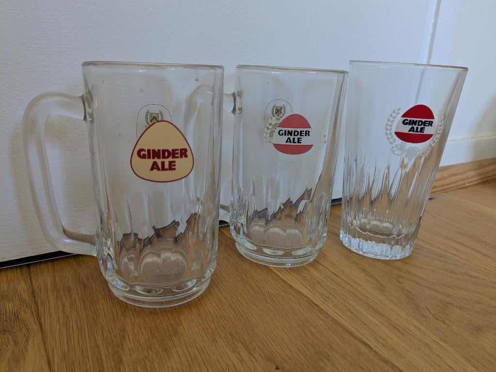 3 glazen bier Ginder Ale Brasserie Martinas, Verzamelen, Ophalen