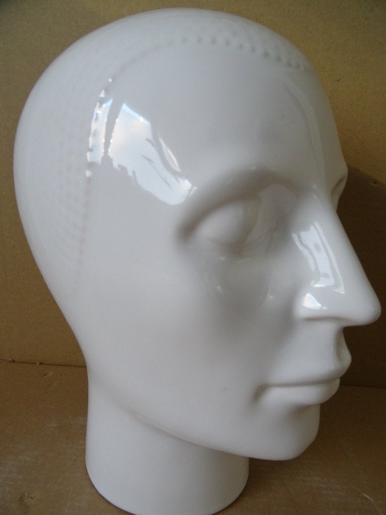 Vintage aardewerk mannequin hoofd displayhoofd Royal Delft, Ophalen of Verzenden