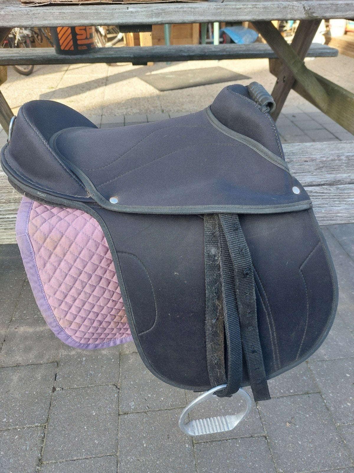 Zadeltje shetlander, Dieren en Toebehoren, Ophalen, XS (15.5 inch of kleiner), Zo goed als nieuw, Inclusief stijgbeugels