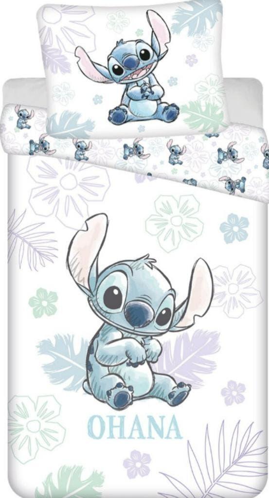 Stitch Dekbedovertrek Ohana 140 x 200 - Disney - Katoen, Meisje, Wit, Dekbedovertrek, Nieuw