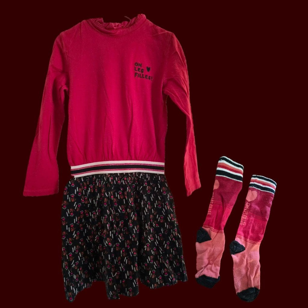 Lot robe et chaussettes hautes Catimini – 8 ans, Enfants & Bébés, Catimini, Ensemble, Comme neuf, Enlèvement