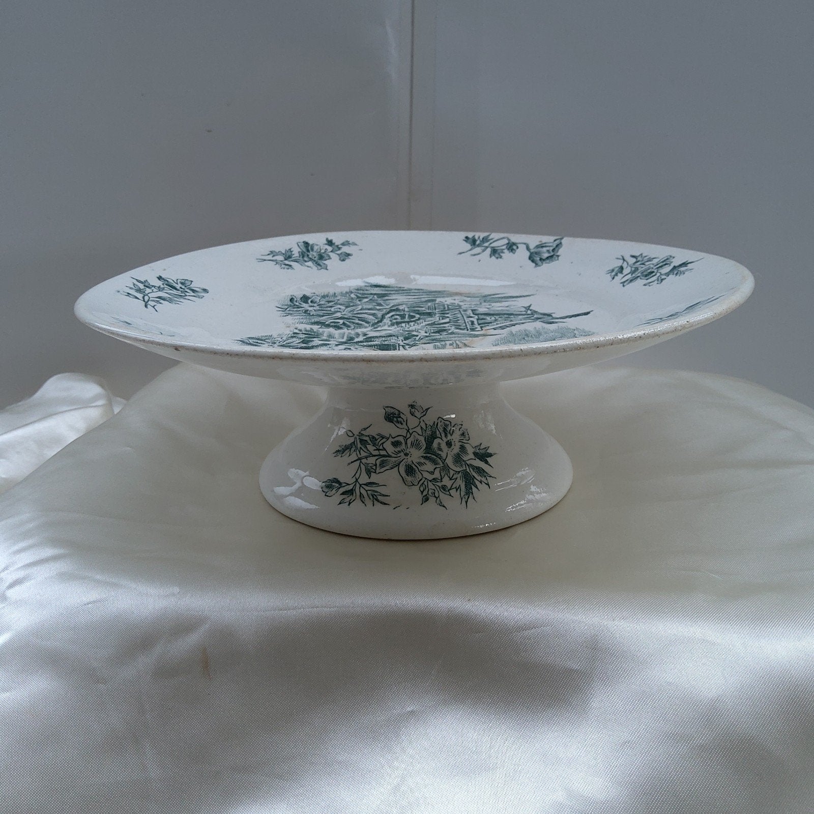 Antiek taartplateau. Diameter 21 cm, Ophalen of Verzenden