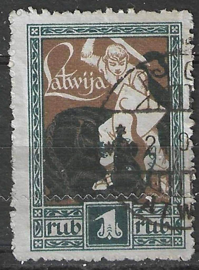 Letland 1919 - Yvert 42 - Bevrijding Koerland (ST), Verzenden, Polen, Gestempeld