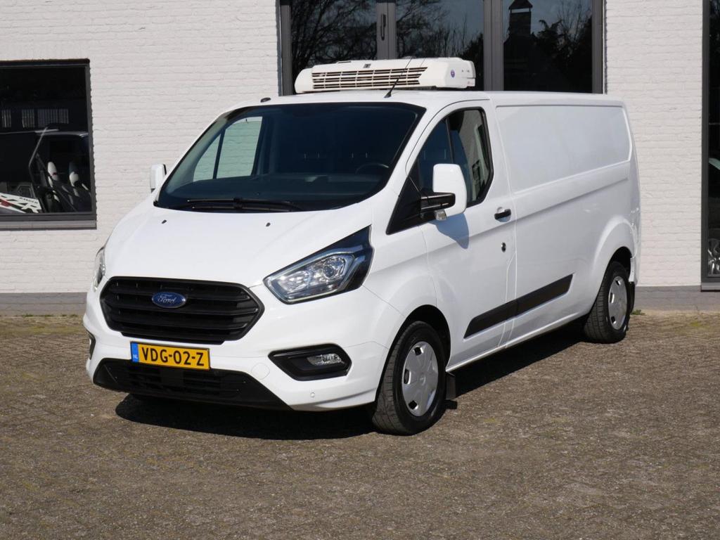 Ford Transit Custom 300 2.0 TDCI L2H1 Trend Met Koel Vries D, Auto's, Bestelwagens en Lichte vracht, Parkeersensor, Wit, Bedrijf