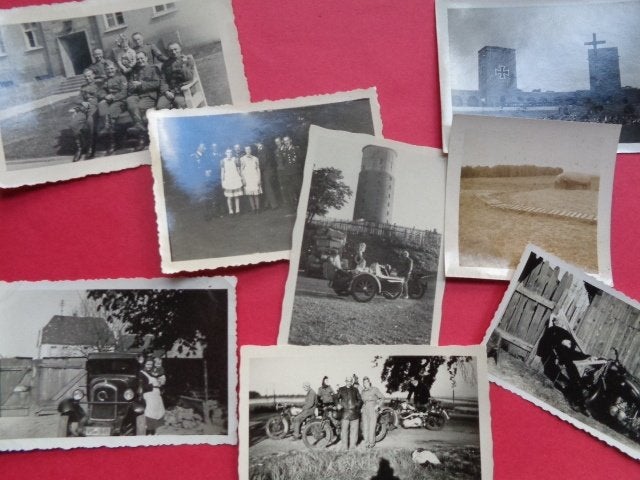 LOT met diverse WO2 foto's , motoren , 8 stuks, Enlèvement ou Envoi, Armée de terre, Photo ou Poster