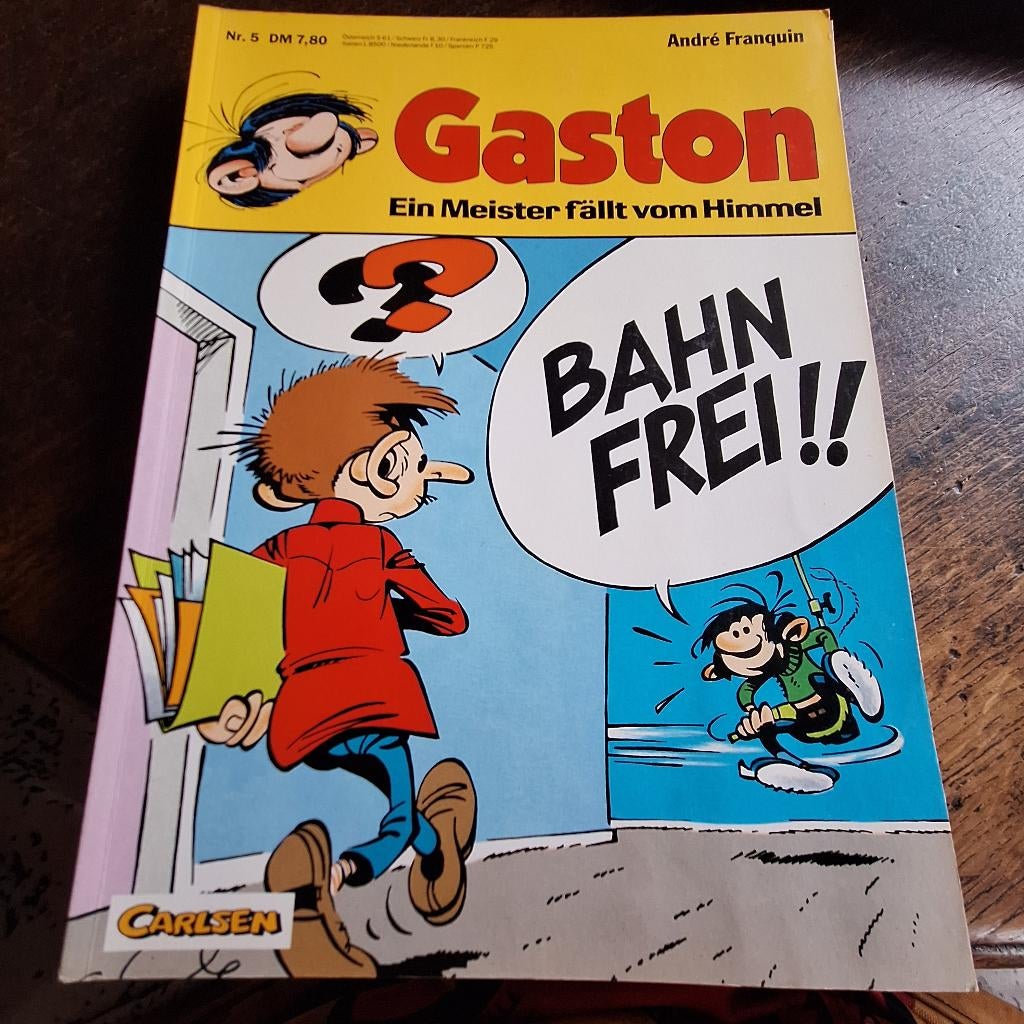 gaston ein meister fält vom himmel  franquin, Gelezen, Verzenden, Eén stripboek, Franquin