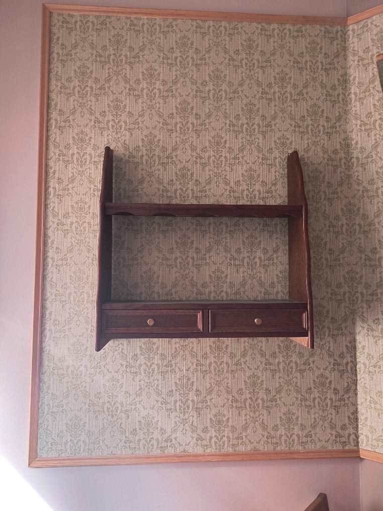vintage wandrekje met 2 lades, Huis en Inrichting, Woonaccessoires | Wandplanken en Boekenplanken, Ophalen, Zo goed als nieuw