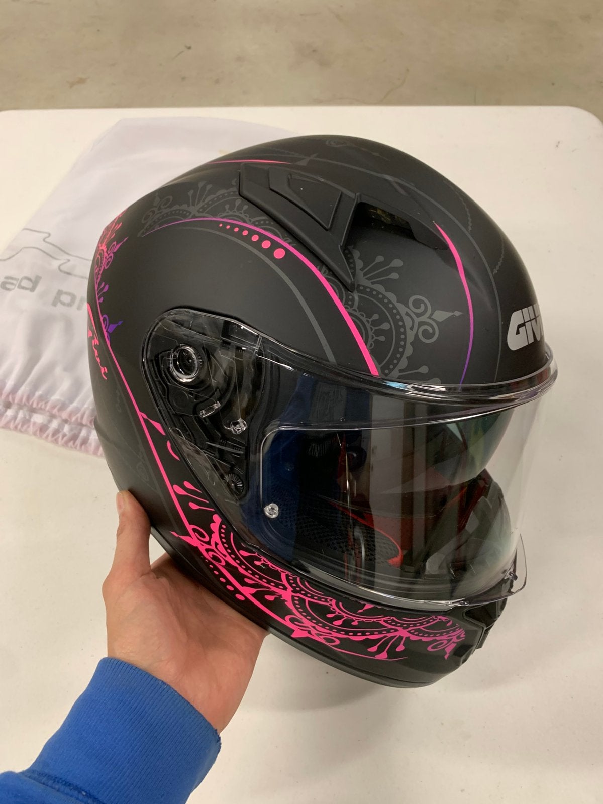 Casque GIVI 50.6 Stoccarda Noir-Fuchsia, Autres marques, M, Seconde main, Femmes