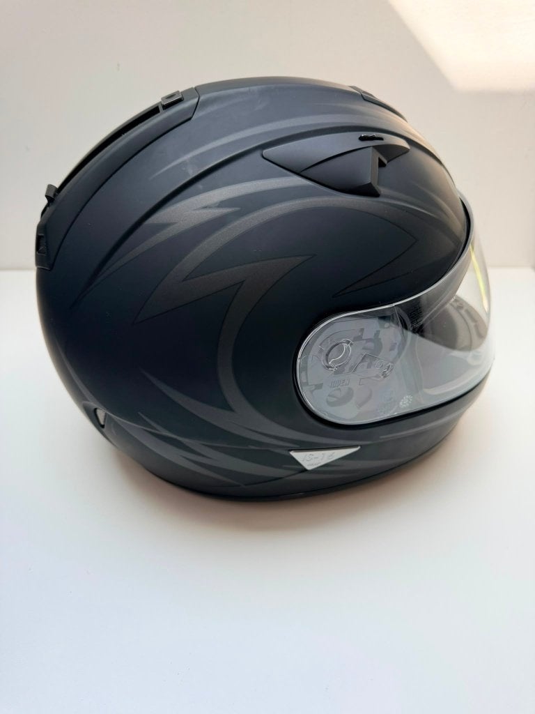HJC IS-16 Motorhelm Matzwart XL - Zonnevizier - Topstaat!, Motoren, Kleding | Motorhelmen, Heren, Ophalen of Verzenden, Integraalhelm